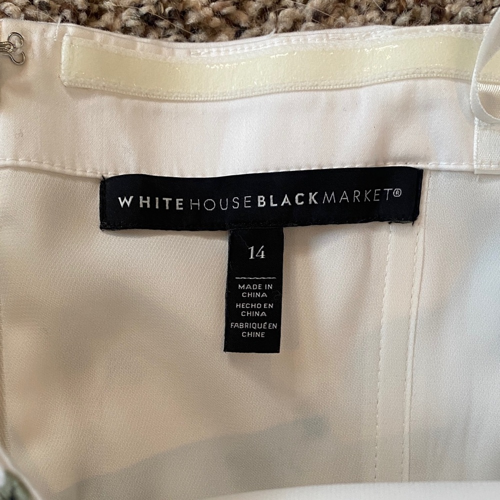 White House Black Market White Strapless Top - Picture 2 of 4